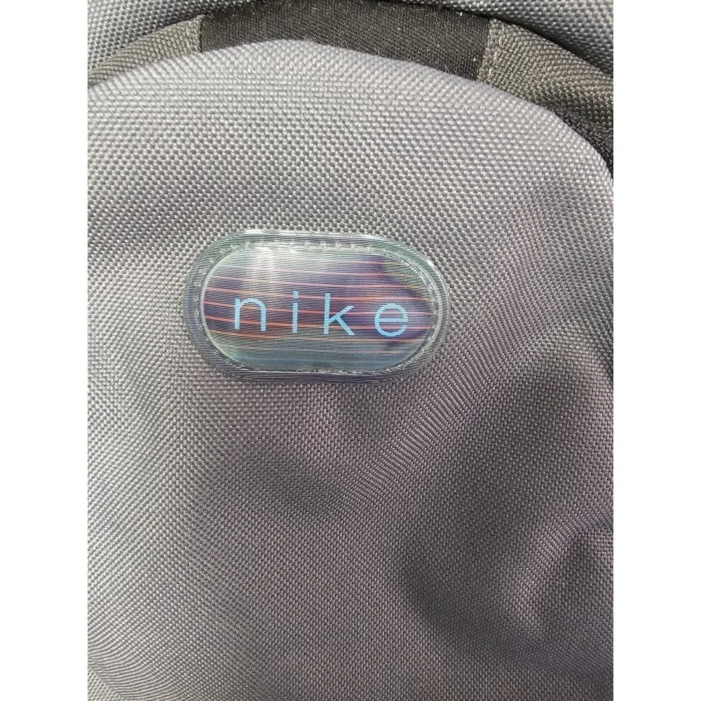 Nike Unisex‎ Gray Black Blue Nylon Backpack 2008 Gymbag Sports